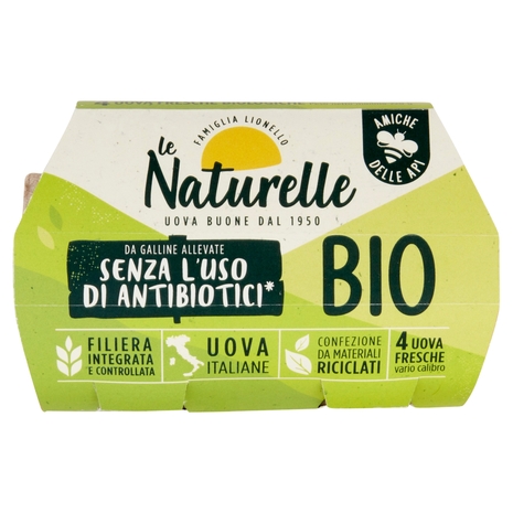 le Naturelle 4 Uova Fresche Biologiche 220 g